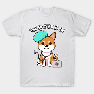 Cute orange dog is a doctor T-Shirt